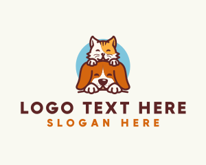 Pet - Cute Pet Cat Dog logo design