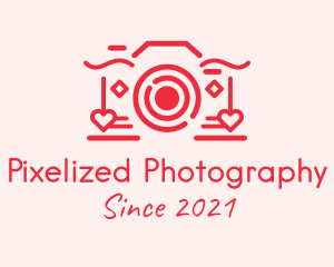 Red Valentine Camera logo design