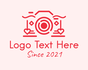 Photo App - Red Valentine Camera logo design