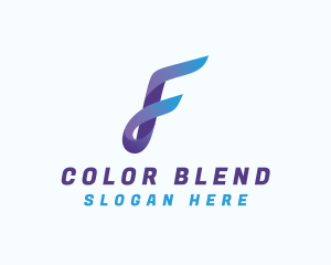 Gradient Business Letter F logo