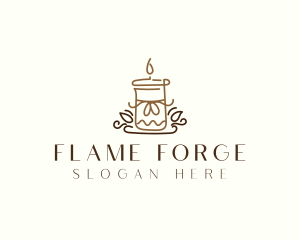 Candle Flame Spa logo design