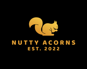 Golden Squirrel Animal logo