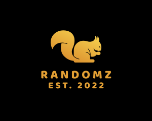 Golden Squirrel Animal logo