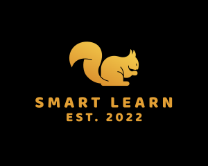 Golden Squirrel Animal logo