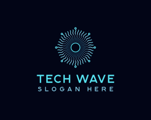 Wave Pattern Technology logo design