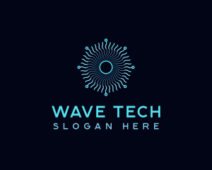 Wave Pattern Technology logo design