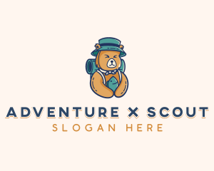 Adventure Camping Bear logo design