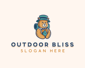 Adventure Camping Bear logo design