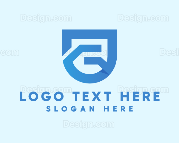 Modern Geometric Shield Letter G Logo