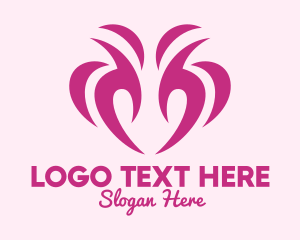 Pink Flower Bud logo