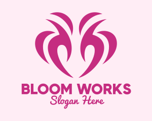 Pink Flower Bud logo design