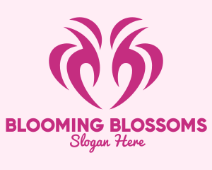 Pink Flower Bud logo