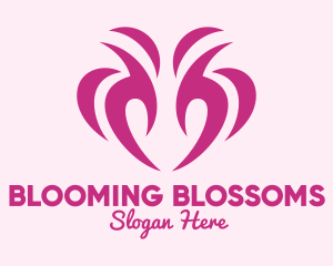 Pink Flower Bud logo design