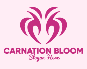 Pink Flower Bud logo design