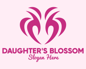 Pink Flower Bud logo design