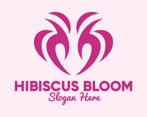 Pink Flower Bud logo design