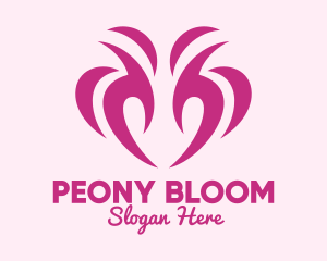 Pink Flower Bud logo design