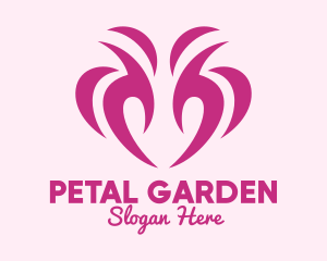 Pink Flower Bud logo design