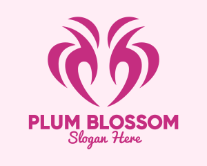 Pink Flower Bud logo design