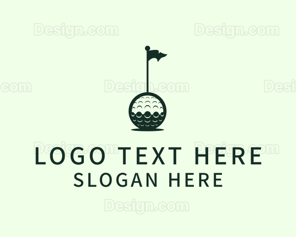 Golf Ball Flag Logo