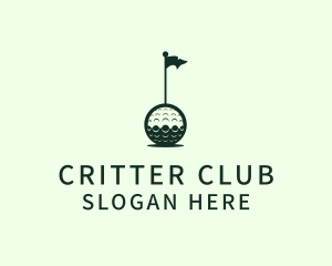 Golf Ball Flag logo design