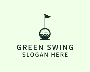 Golf Ball Flag logo