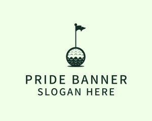 Golf Ball Flag logo