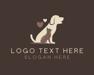 Pet Cat Dog Grooming Logo