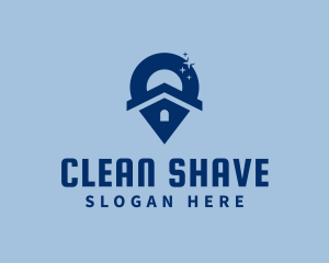 Home Cleaning Location logo design