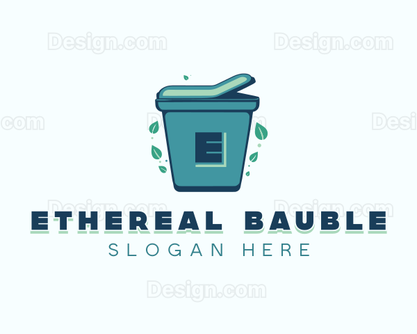 Eco Trash Bin Recycle Logo