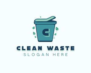 Eco Trash Bin Recycle logo design