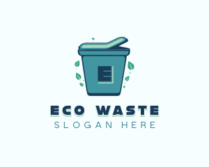 Eco Trash Bin Recycle logo design