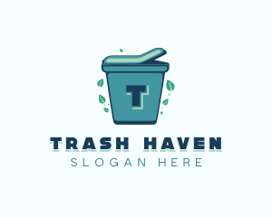 Eco Trash Bin Recycle logo design