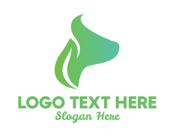 Leaf Dog Face  logo