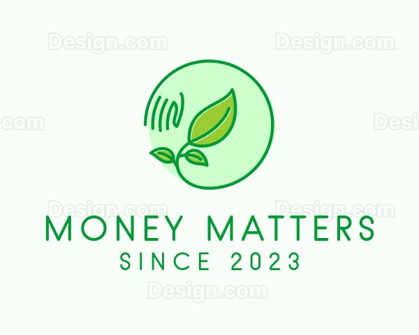 Nature Hand Seedling Logo