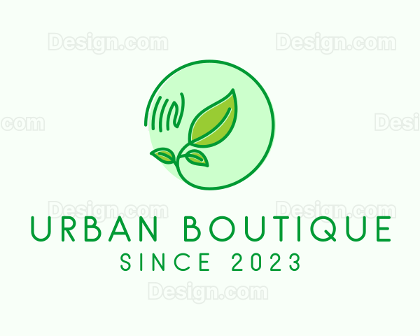 Nature Hand Seedling Logo