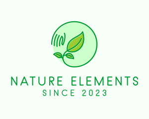 Nature Hand Seedling logo design