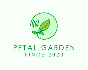 Nature Hand Seedling logo design