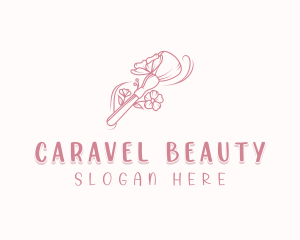 Cosmetic Brush Beauty logo design