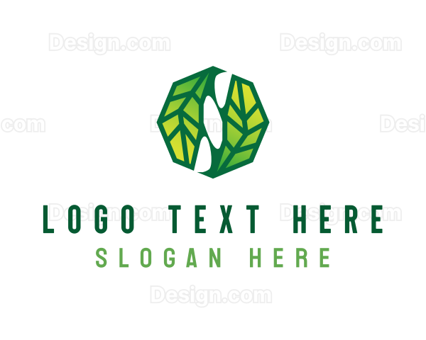 Botanical Leaf Landscaping Logo