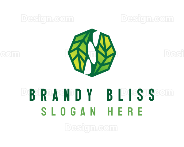 Botanical Leaf Landscaping Logo