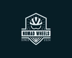 Sports Cyclist Helmet logo design