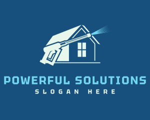 Pressure Washer Home Service logo design