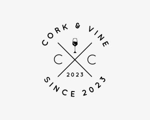 Hipster Wine Bar logo design