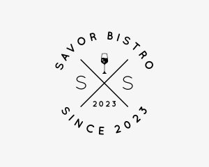 Hipster Wine Bar logo design