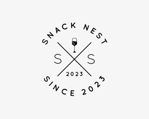 Hipster Wine Bar logo design