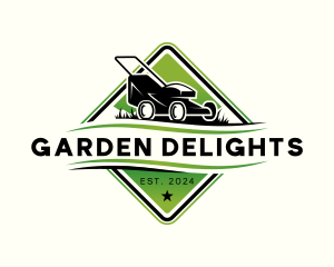 Grass Lawn Mower logo design