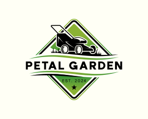 Grass Lawn Mower logo design