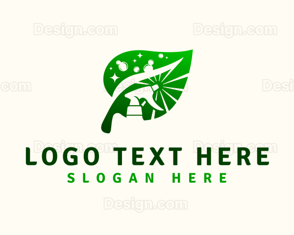Housekeeping Clean Leaf Logo
