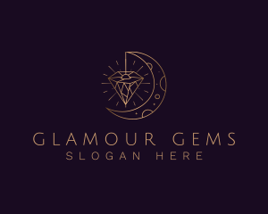 Moon Diamond Jewelry logo design